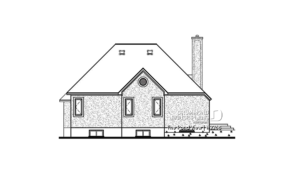 rear elevation - The Pond View