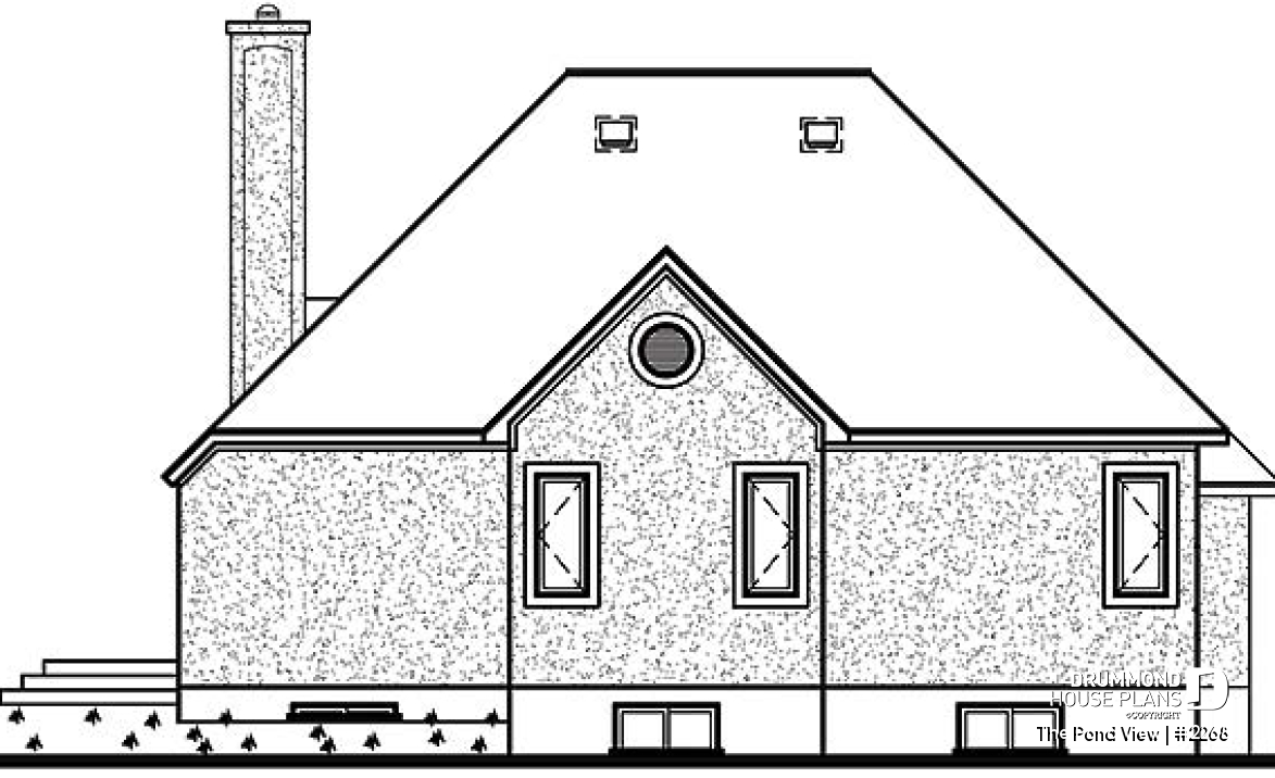 rear elevation - The Pond View