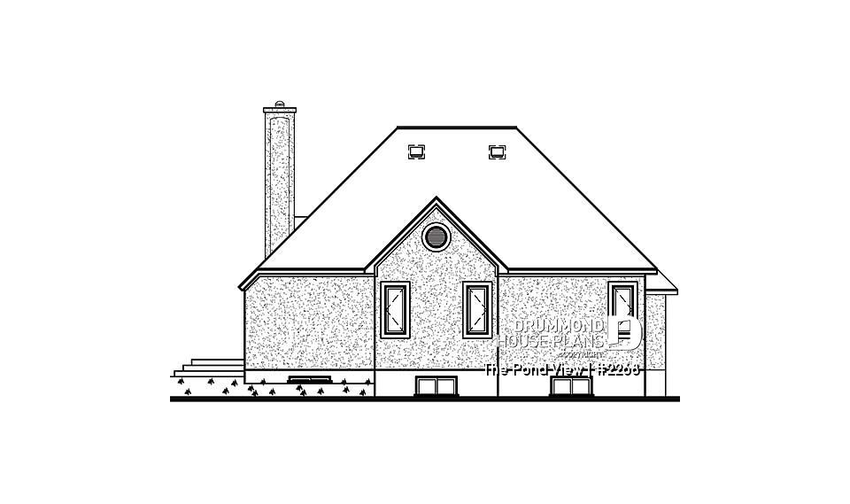 rear elevation - The Pond View