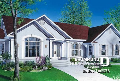 front - BASE MODEL - Intergenerational house plan, main unit with 3 bedrooms, separate entrance, beautiful floor plan - Gaillac