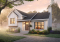 Color version 2 - Front - 2 to 4 bedroom modern farmhouse with open space, cathedral ceiling, pantry, mud room and split level - Ramsay