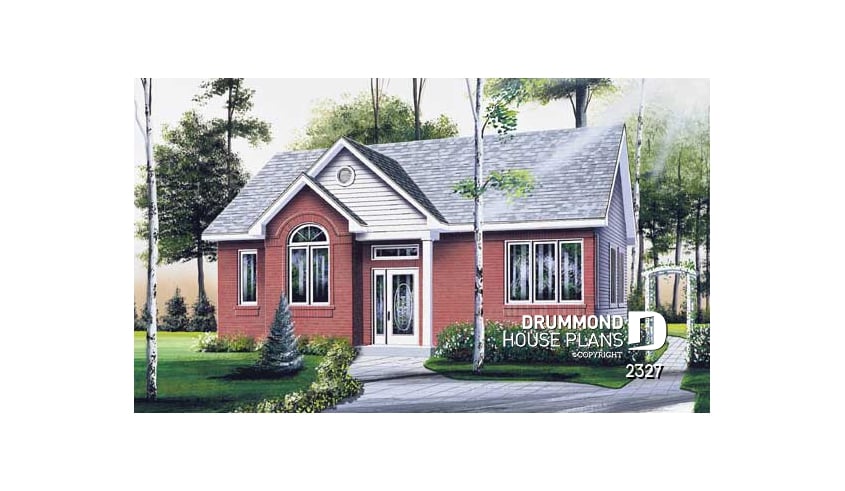front - BASE MODEL - Split level house plan with 2 bedrooms - Dunois
