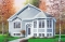 front - BASE MODEL - Affordable 2 bedroom split-entry house plan with kitchen island - Celina