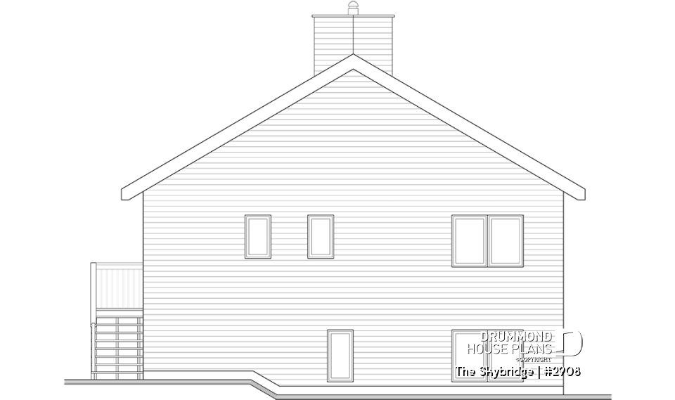 rear elevation - The Skybridge