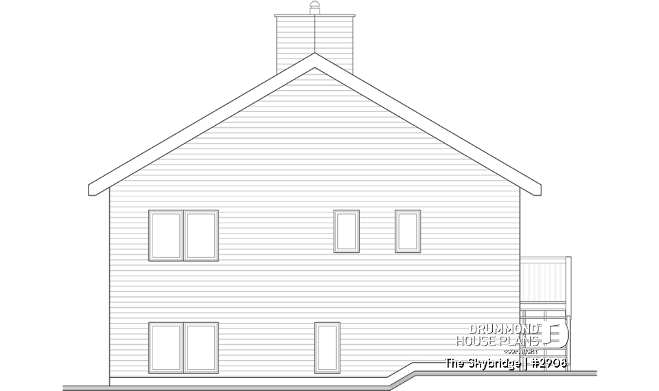 rear elevation - The Skybridge