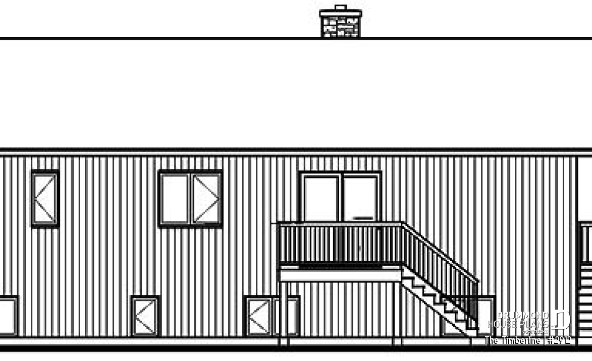 rear elevation - The Timberline