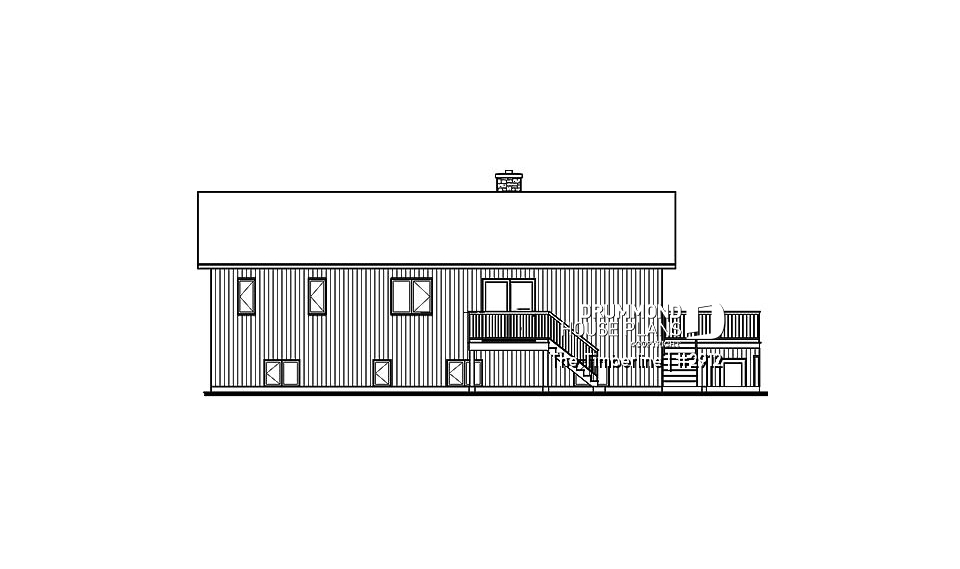 rear elevation - The Timberline