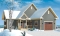 front - BASE MODEL - Charming chalet cottage house plan, 1 to 3 bedrooms, garage, 2 family rooms, finished walkout basement - Vistas 5