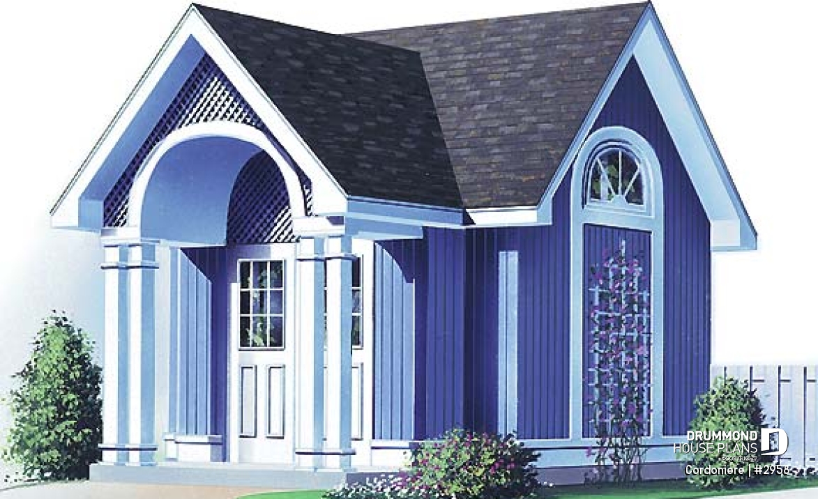 front - BASE MODEL - Victorian style inspiration garden shed plan - Cordoniere