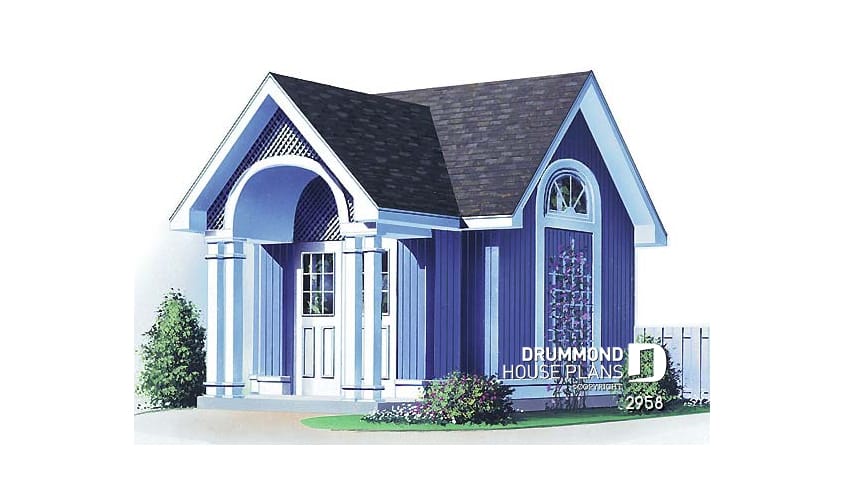front - BASE MODEL - Victorian style inspiration garden shed plan - Cordoniere