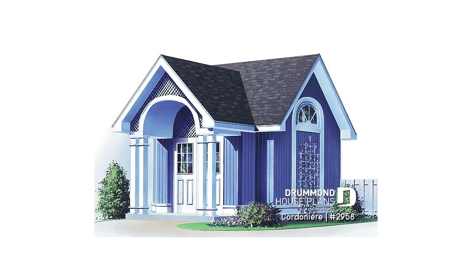 front - BASE MODEL - Victorian style inspiration garden shed plan - Cordoniere