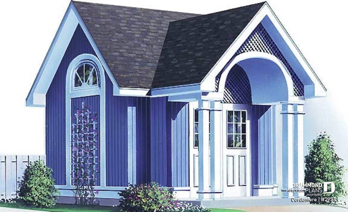 front - BASE MODEL - Victorian style inspiration garden shed plan - Cordoniere
