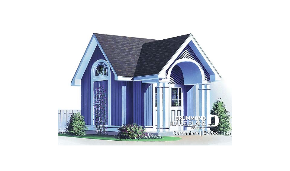 front - BASE MODEL - Victorian style inspiration garden shed plan - Cordoniere