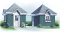 front - BASE MODEL - Double shed plan providing two distinct storage areas - Merisier