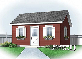 front - BASE MODEL - Affordable garden shed plan - Gaboureau