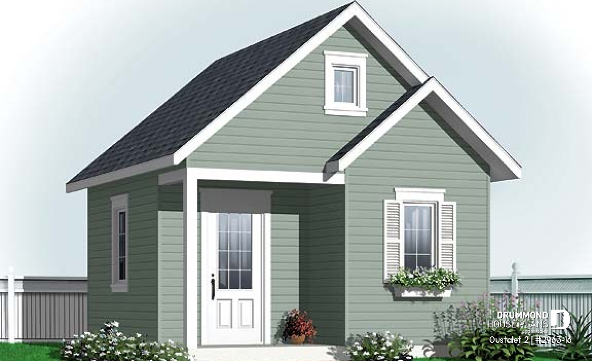 front - BASE MODEL - Garden shed plan with lots of storage - Oustalet 2