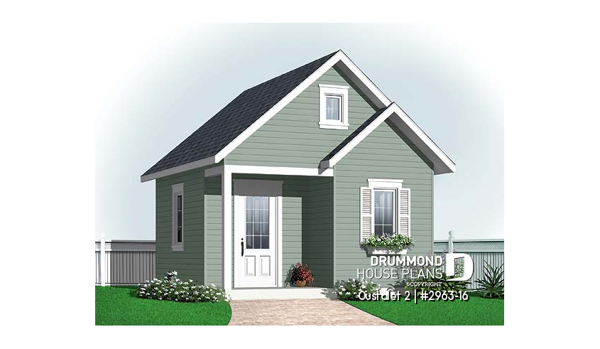 front - BASE MODEL - Garden shed plan with lots of storage - Oustalet 2