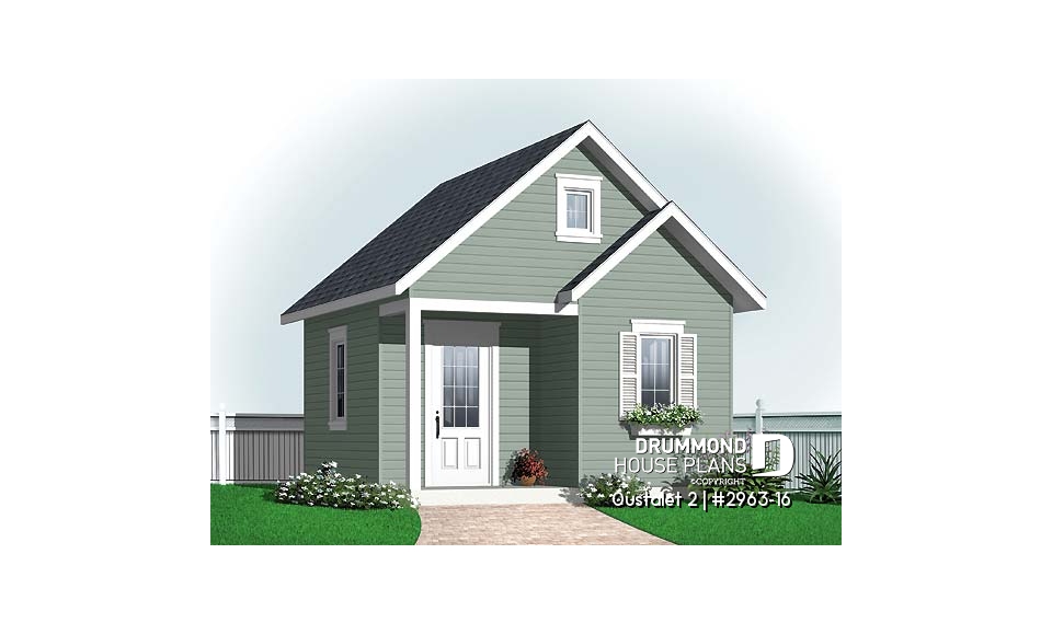 front - BASE MODEL - Garden shed plan with lots of storage - Oustalet 2