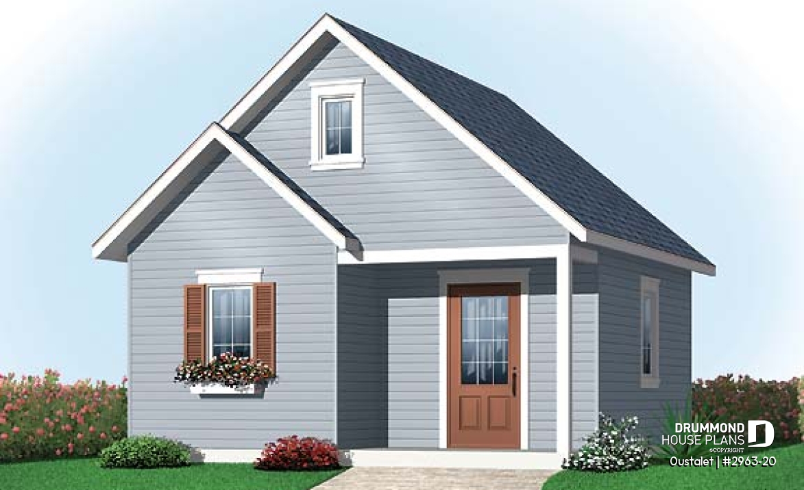 front - BASE MODEL - Garden shed plan 20' x 20' - Oustalet