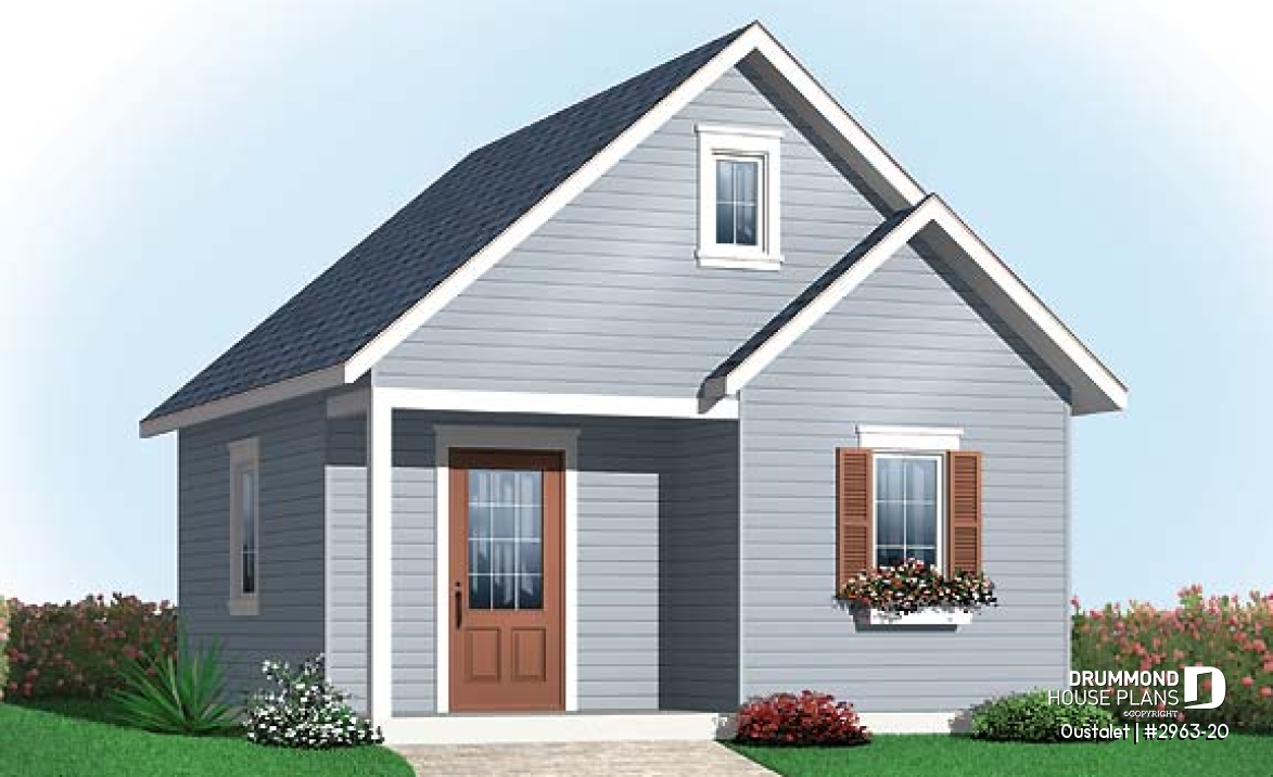 front - BASE MODEL - Garden shed plan 20' x 20' - Oustalet