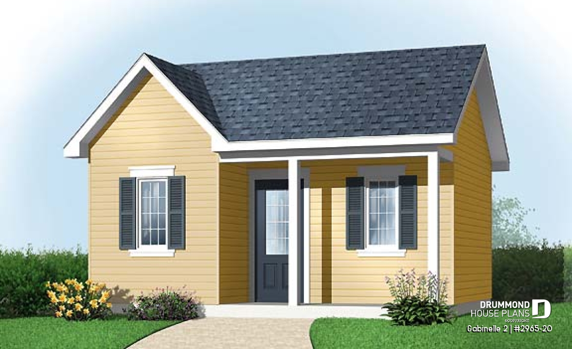 front - BASE MODEL - Economical garden shed plan - Gabinelle 2