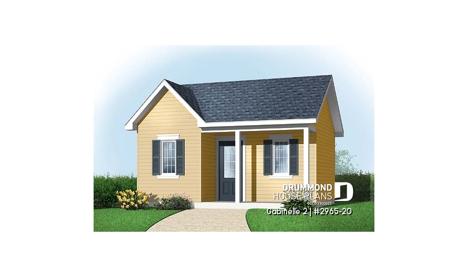 front - BASE MODEL - Economical garden shed plan - Gabinelle 2