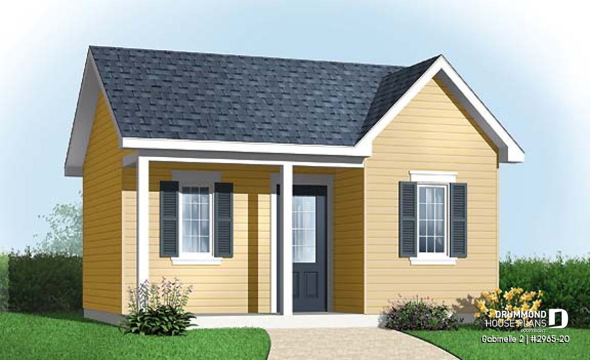 front - BASE MODEL - Economical garden shed plan - Gabinelle 2