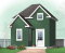front - BASE MODEL - Backyard shed plan, country style, storage in attic - Cachot  2