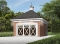 front - BASE MODEL - Charming Victorien inspired one-car garage plan - The Bluestone