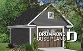 front - BASE MODEL - Spacious one-car garage plan, with storage area in attic. PDF and blueprints available. - Colonial Bay 2