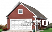 front - BASE MODEL - 2-Car garage plan with large storage area in the attic. - Colonial Bay 3