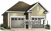 front - BASE MODEL - 2-car garage plan design available in PDF and blueprints - The Carlington
