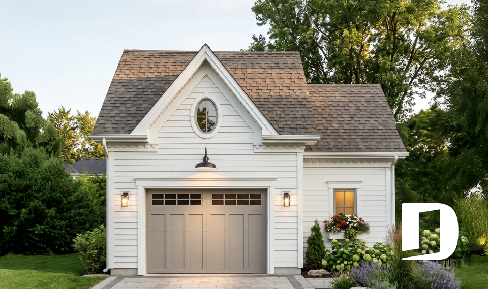 front - BASE MODEL - One car garage plan with storage or gardening area - Potter's Charm