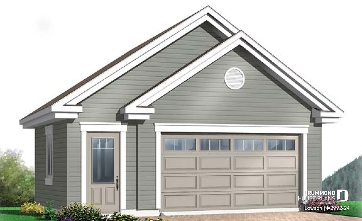 front - BASE MODEL - 2-car garage plan  - Lawson