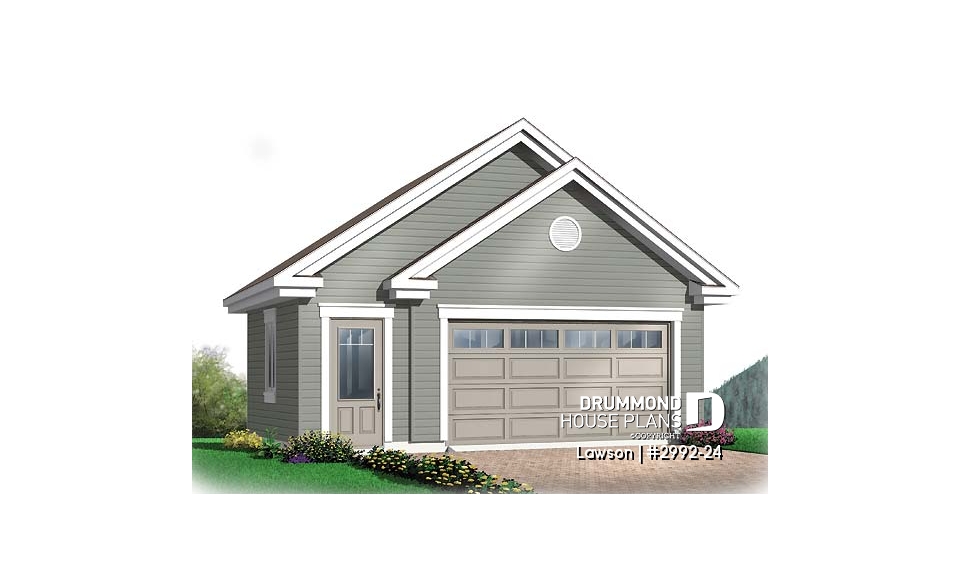 front - BASE MODEL - 2-car garage plan  - Lawson