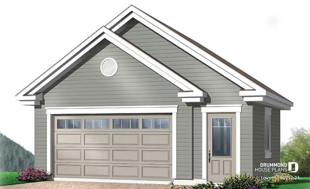 front - BASE MODEL - 2-car garage plan  - Lawson