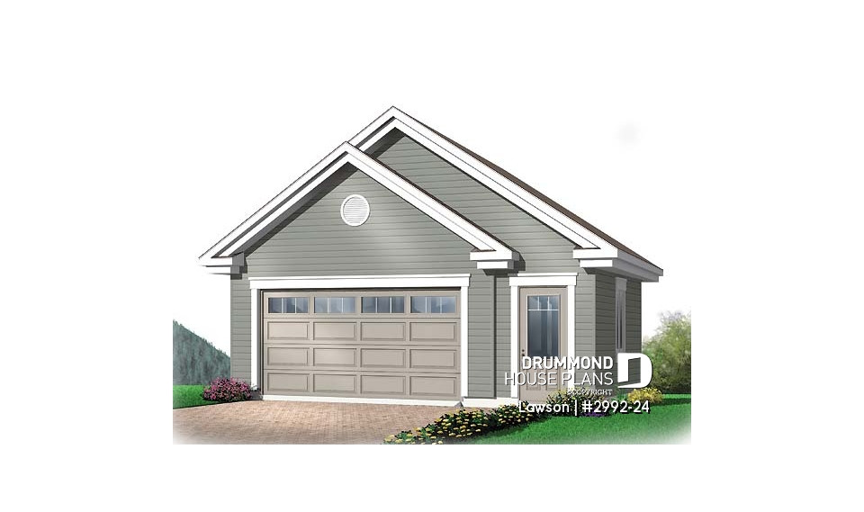 front - BASE MODEL - 2-car garage plan  - Lawson