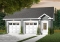 front - BASE MODEL - Two-car country garage plan with storage space - Larson