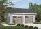 front - BASE MODEL - Double garage plan, country style, simple and cost-effective construction, two garage doors and a timeless des - Nordet