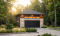 front - BASE MODEL - 2-car garage plan, Contemporary/Zen with large window, and mezzanine for storage - Cobble Lane 2