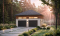 front - BASE MODEL - Contemporary style 2-car garage plan, storage space on a mezzanine - Cobble Lane 3