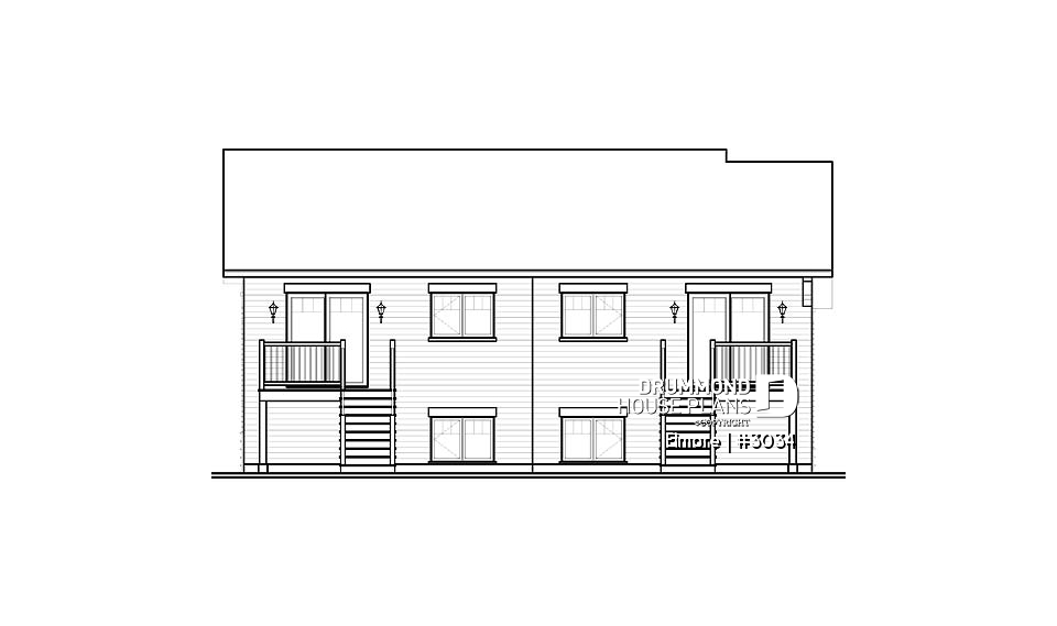 rear elevation - Elmore