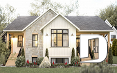 front - BASE MODEL - Intergenerational house plan with up to 5 bedrooms on main accommodation side! - Malvern