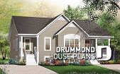front - BASE MODEL - Intergenerational house plan or duplex home plan, one and two bedrooms, separate entrance - Malvern