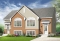 front - BASE MODEL - Traditional style semi-detached house plan, 3 bedrooms, computer corner, half bath on main floor - Ivy