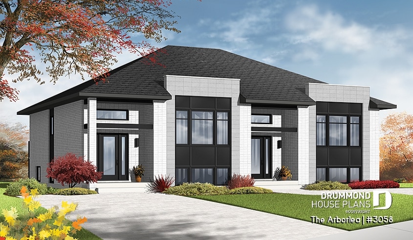 front - BASE MODEL - Semi-detached 6 bedroom contemporary with walk in pantry - The Arborlea