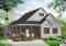 Color version 1 - Front - 2 to 5 bedroom Country style house plan with 2 living rooms and a game room - Galerno 2