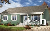 front - BASE MODEL - Affordable 3 bedroom bungalow with separate corner bath and shower - Selma