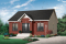 front - BASE MODEL - Traditional 1 storey house plan, 2 bedroom ideal for first home buyers, kitchen nicely designed - Geary