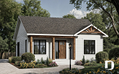 front - BASE MODEL - Lozère House Plan (#3113) | Affordable Small Country Home with Simple Construction - Sisken